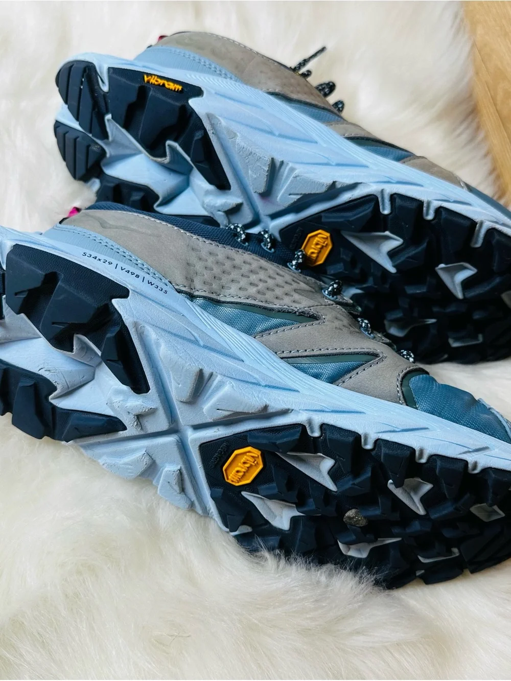 Hoka Anacapa Low Women's Blue and Gray GTX Trail Sneaker - Picture 6 of 10